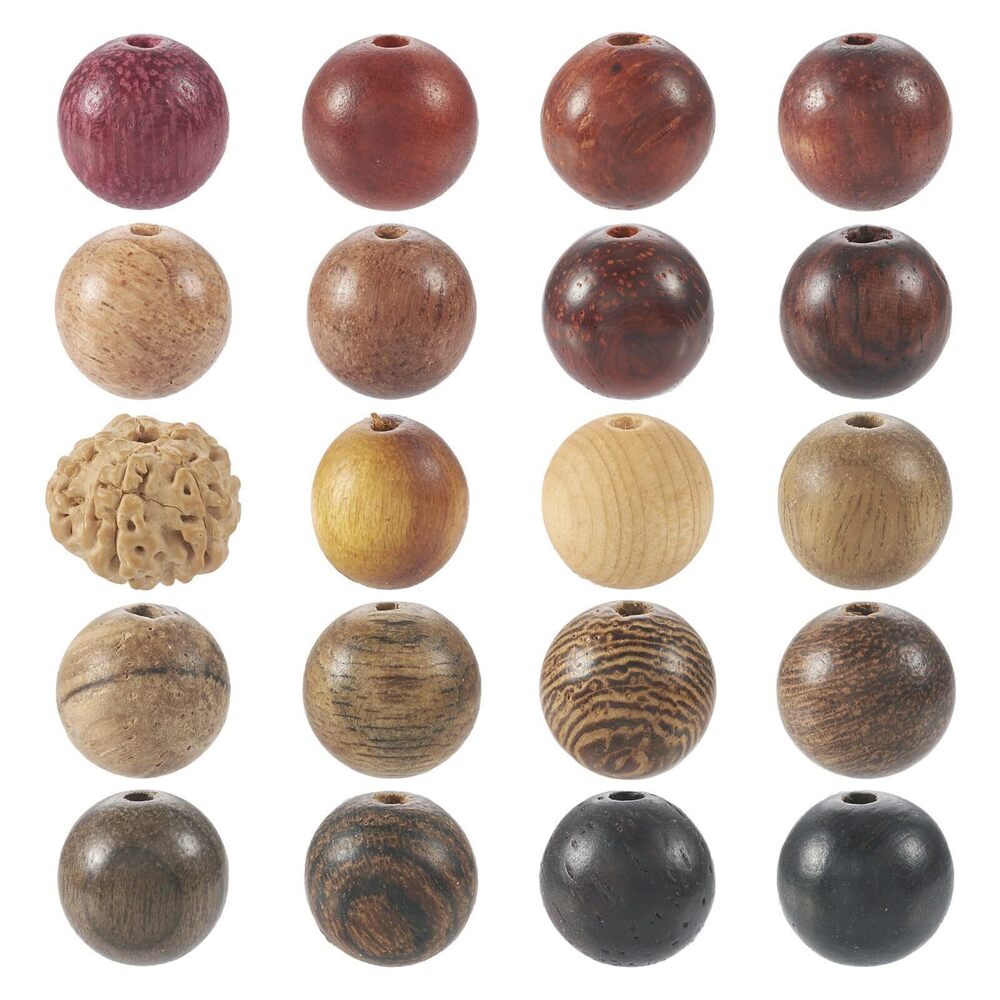 5973 8-9mm Round Natural Wood Beads 200Pcs Tiny Ball Rustic Loose Spacer